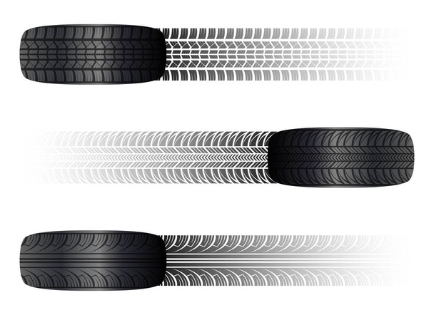 Иллюстрация векторного дизайна шин на белом фоне - Вектор,изображение