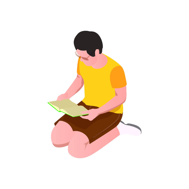 Olvasó ember ikon - Vektor, kép