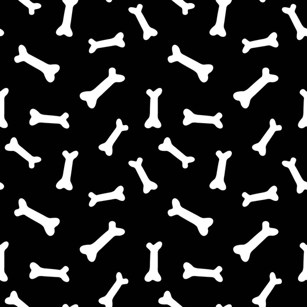 Seamless pattern with bones. Background and texture in flat style. For fabric, packaging, wrapping paper, pet shop. - Vector, Image