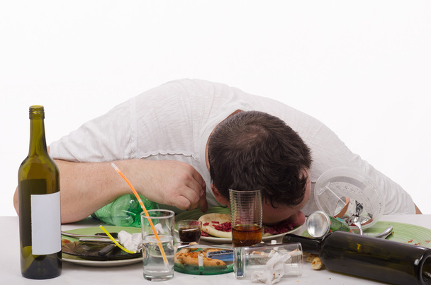 Chronická pije, spí v talíři - Fotografie, Obrázek