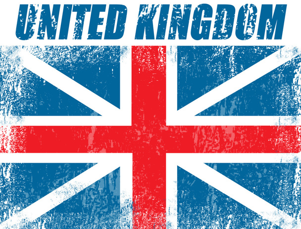 United Kingdom grunge flag - Vector, Image