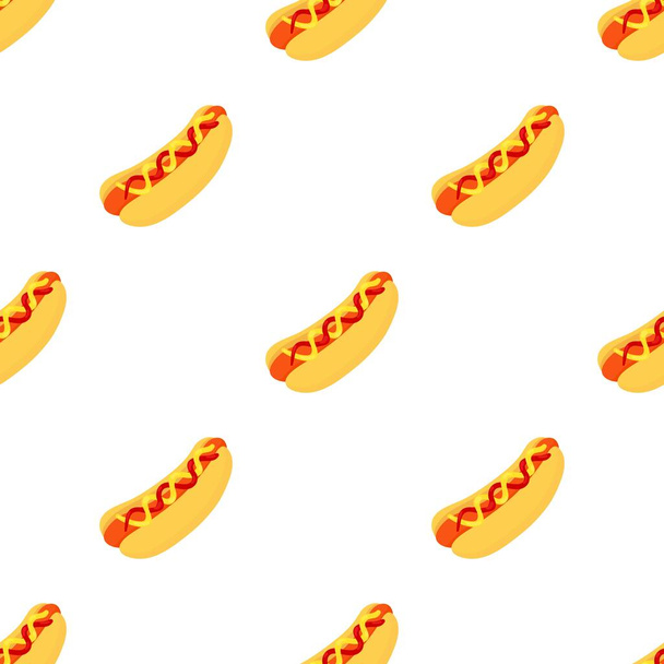 Hotdog pattern seamless vector - ベクター画像