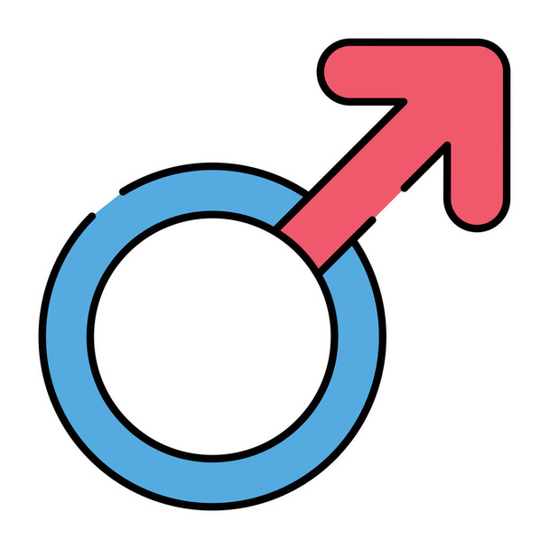 A unique design icon of male gender - Vector, Image