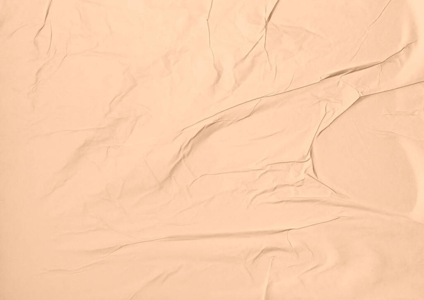 Brown Glue, Wrinkled and Crumpled Paper Texture - Foto, Bild