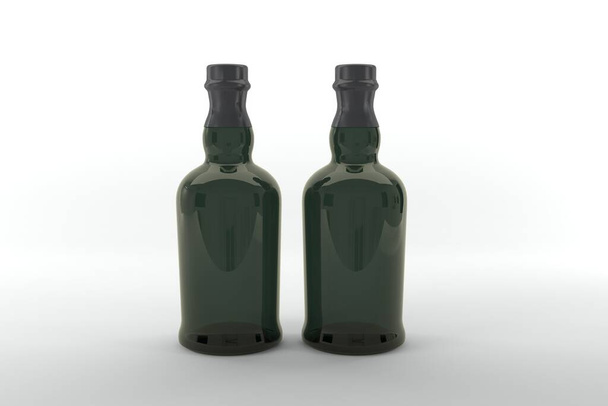 3D Rendered Bottles Mockup Template - Фото, изображение