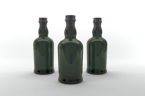 3D Rendered Bottles Mockup Template - Foto, imagen