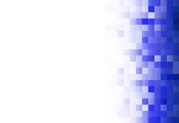 Abstract blauw violet licht witte achtergrond met een raster van vierkanten aan de zijkant naar rechts, mozaïek, geometrische patroon. Kan gebruikt worden voor websites, brochures, posters, presentaties, drukwerk en design. - Foto, afbeelding