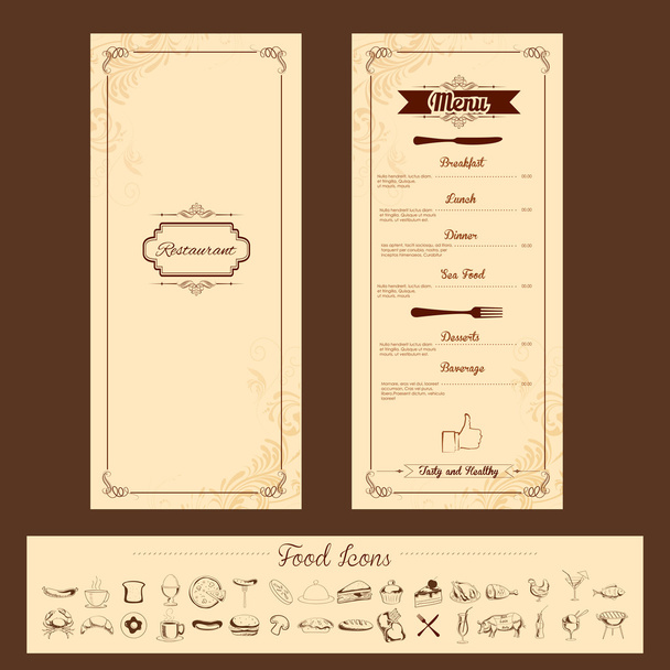szablon karty menu - Wektor, obraz