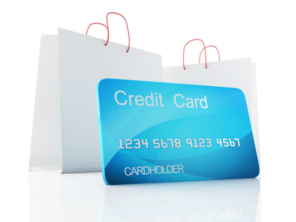3d credit cart. shopping concept - Foto, imagen