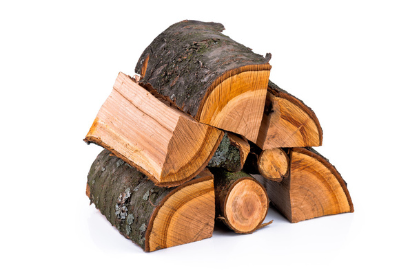 Os troncos de madeira de fogo
 - Foto, Imagem