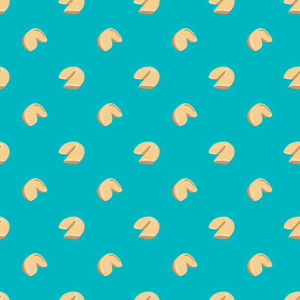 Chinese fortune cookies seamless pattern. Cute background for web design - Vector, Imagen