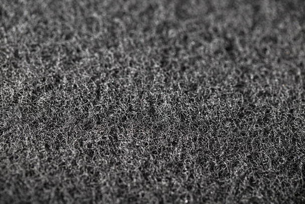 Filtre à carbone pour extraction. Texture fibre de carbone noire pour filtration d'air close-up - Photo, image