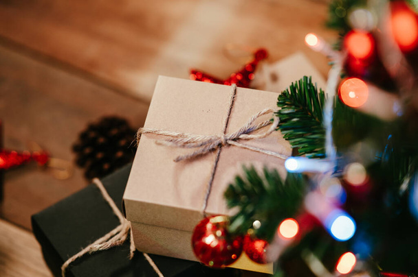 gift box for Christmas and Newyear holiday background - Φωτογραφία, εικόνα