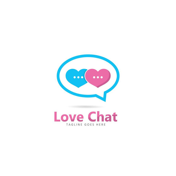 liefde chat logo vector pictogram illustratie ontwerp  - Vector, afbeelding