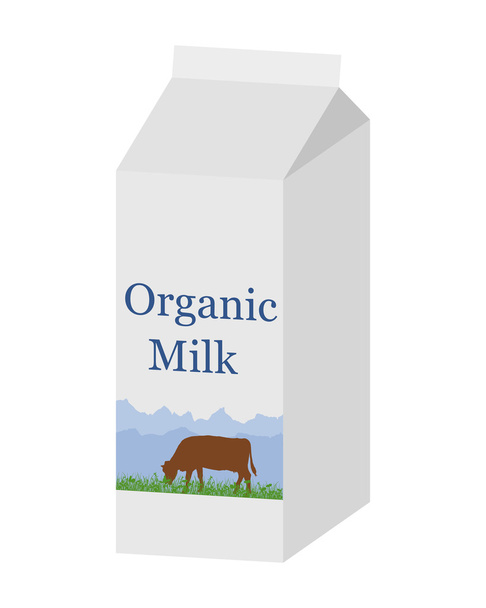 χαρτοκιβώτιο γάλακτος βιο - Διάνυσμα, εικόνα