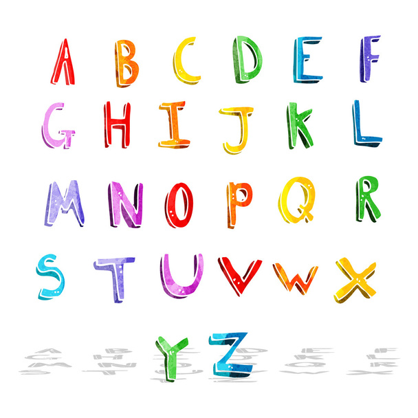 cartoon alphabet  - Wektor, obraz