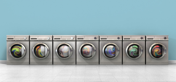 πλήρες ενιαίο πλυντήριο ρούχων - Φωτογραφία, εικόνα