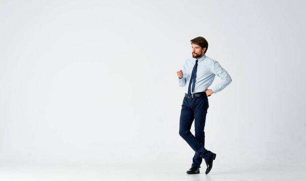 man in shirt with tie manager emotion studio professional - Photo, Image