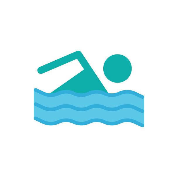 swimming icon, swim icon vector illustration - Vector, Image