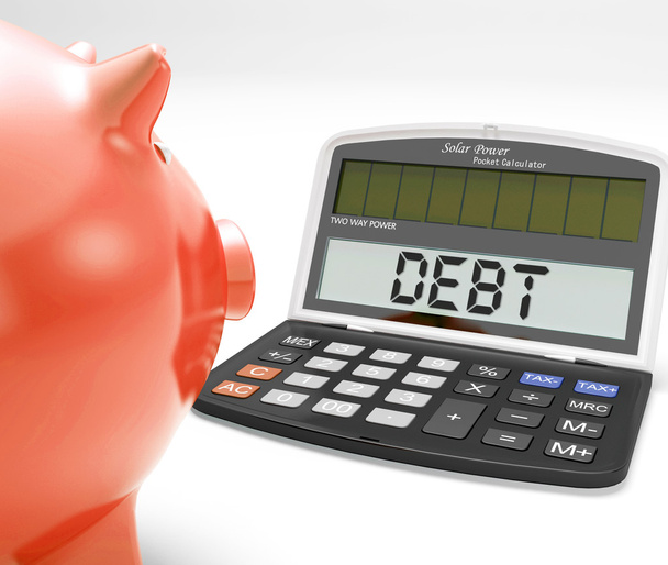 Calcolatore del debito Mostra arretrati di credito o passività
 - Foto, immagini