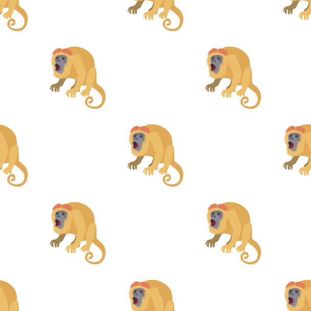 Surprised monkey pattern seamless vector - Vector, afbeelding