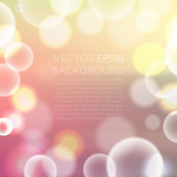 Vector colorful bokeh abstract background - Vector, Image