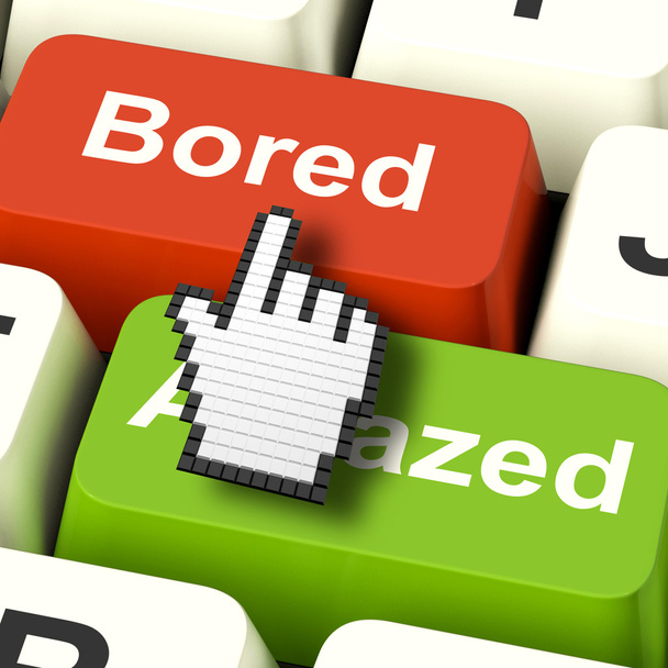 znuděný nudný počítač ukazuje nuda nebo ohromit reakce - Fotografie, Obrázek