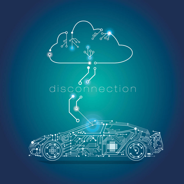 cloud computing σύνδεση internet αποσυνδεδεμένη εικόνα - Φωτογραφία, εικόνα