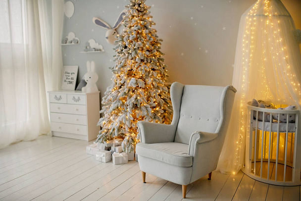 decoración de Navidad en la habitación, estudio - Foto, Imagen