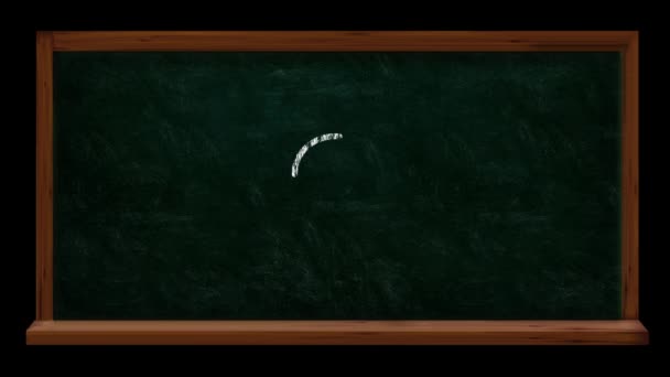 Hand drawn animated light bulb on chalkboard . innovation, invention or idea concept - Footage, Video