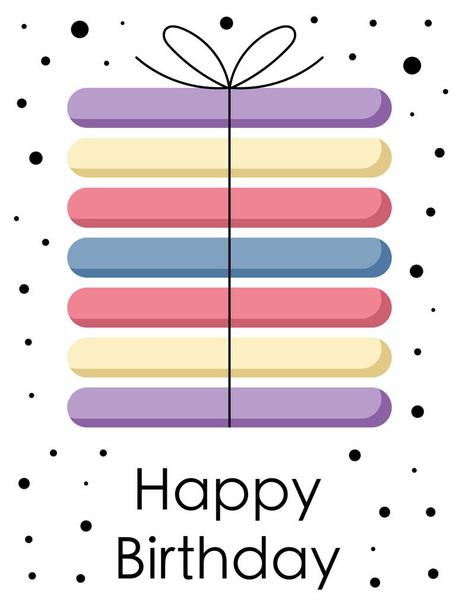 A beautiful illustration of a happy birthday card - Фото, изображение