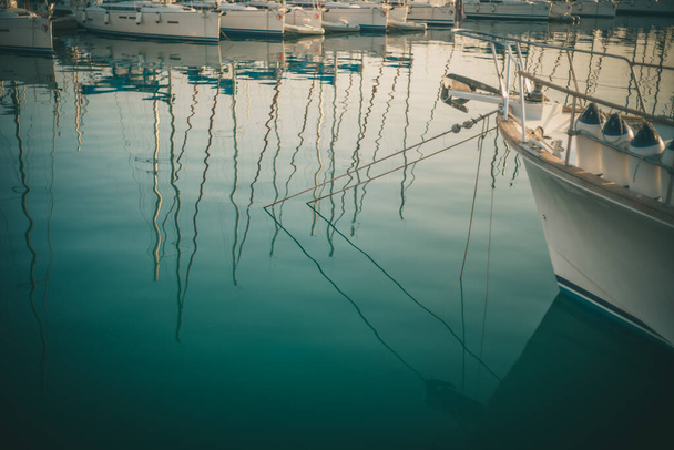 Travel around Greece yachts in Ionic Sea - Fotoğraf, Görsel