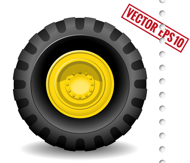 Tractor wheel - Vector, Image