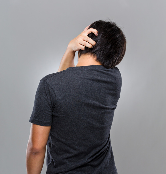 Young man with headache - 写真・画像