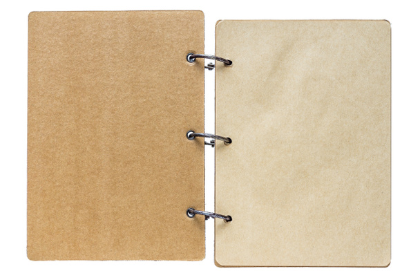 elszigetelt notebook oldalak barna színű - Fotó, kép