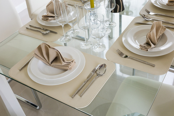 Clear white decoration table for meal - Foto, Bild