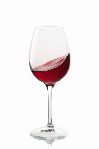 glass of wine on white background - Foto, afbeelding