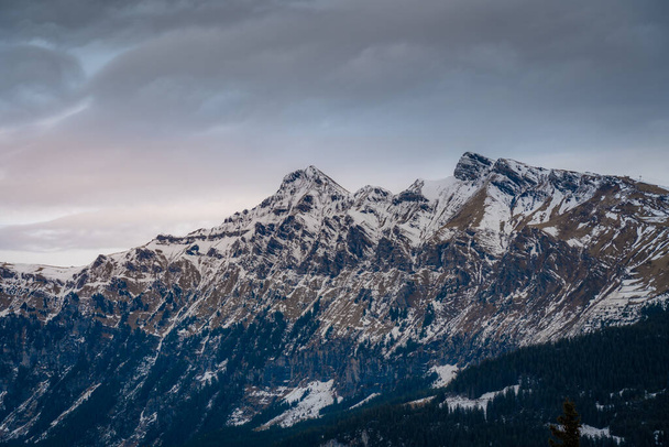 Tschuggen Mountain in the Bernese Alps - Murren, Switzerland - Foto, afbeelding