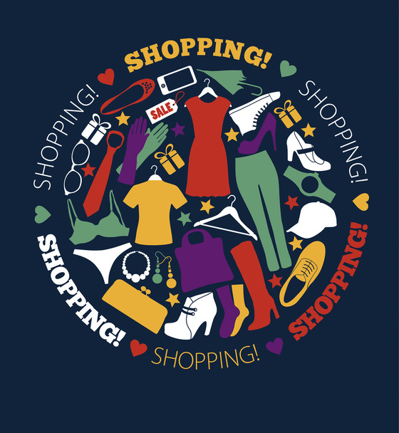 Shopping illustration - ベクター画像