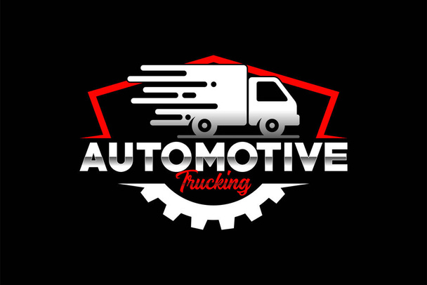 Modèle de logo abstrait silhouette camion vecteur. adapté au logo de la cargaison, camions de livraison, logistique - Vecteur, image