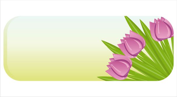 Баннер с тюльпанами - Вектор,изображение