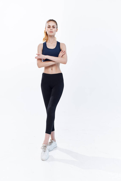 athletic woman jumping exercise cardio gym - Fotó, kép