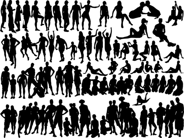Vector silhouettes of - Vector, Image