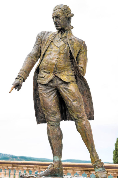 Měděná socha historické osoby v Grasse, Francie - Fotografie, Obrázek