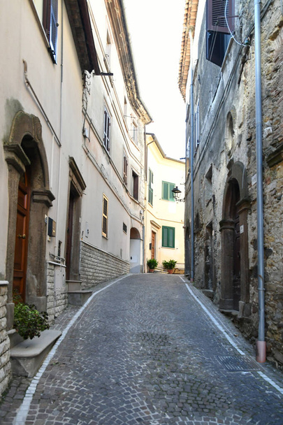 Ένας στενός δρόμος των Ρίπι, μια μεσαιωνική πόλη της περιοχής Λάτσιο, Ιταλία. - Φωτογραφία, εικόνα