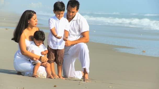 Latin American Family Beach Vacation - Footage, Video