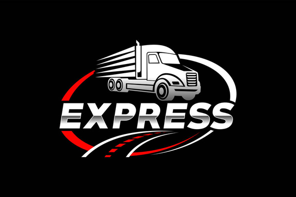 Φορτηγό σιλουέτα αφηρημένο πρότυπο λογότυπο διάνυσμα. κατάλληλο για λογότυπο φορτίου, φορτηγά μεταφοράς εμπορευμάτων, Logistic - Διάνυσμα, εικόνα