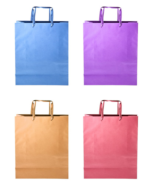 сумки для покупок ізольовані на білому
 - Фото, зображення