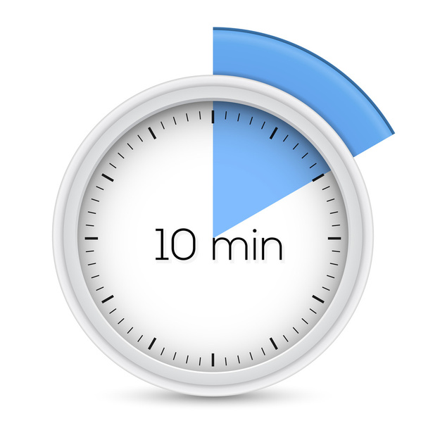 Zehn Minuten Zeitschaltuhr - Vektor, Bild