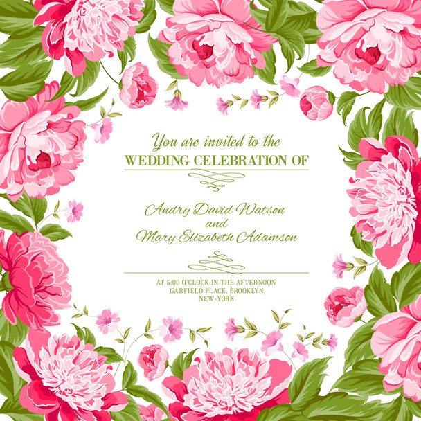 Cartão de flores coloridas
 - Vetor, Imagem